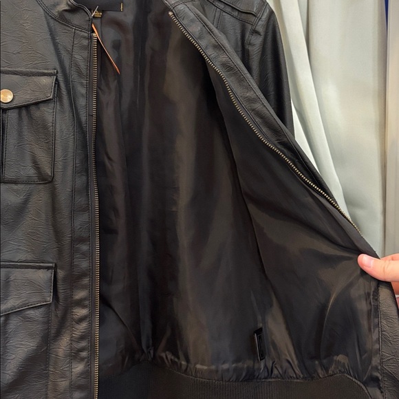 Jack by BB Dakota Black Jacket with Gold Stitching - Picture 3 of 4